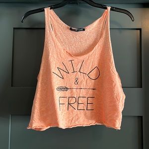 Cropped Orange Tank Top